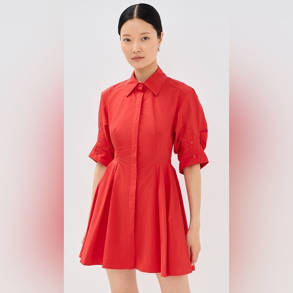 Simkhai Red Button-Up Dress - Picture 2 of 4